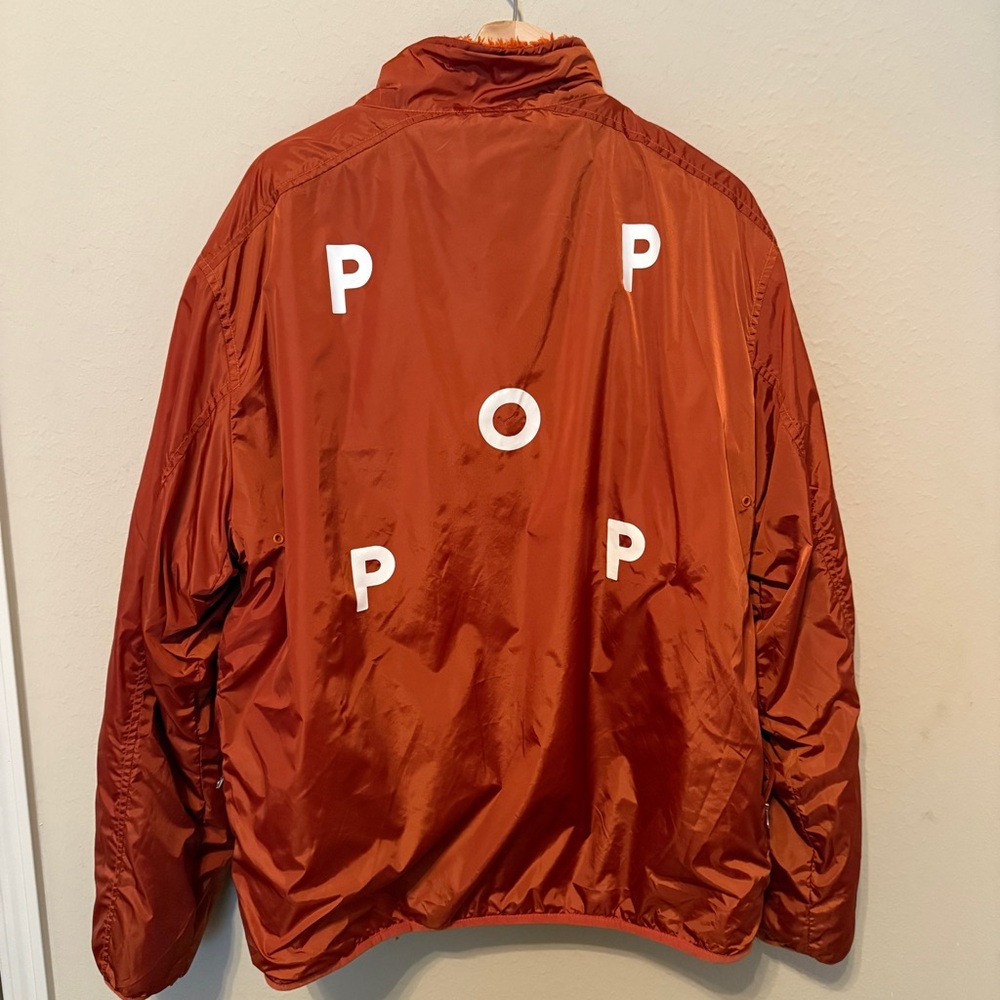 Pop Trading Co.  Plada Sherpa Men’s XL Jacket Orange Cinnamon Stick Reversible